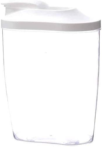 Tarros de almacenamiento Dispensador de cereales de plástico para cocina, caja de almacenamiento sellada transparente para arroz, dulces, granos,