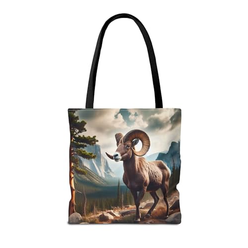 Premium Bighorn Sheep Tote Bag - Rocky Mountain National Park Theme - Reinforced Stitching2