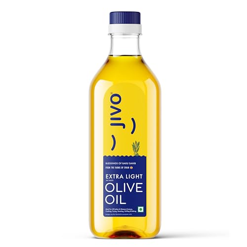 Image of Jivo Extra Light Olive Oil 500ml | Imported from Spain | Everyday Use for Cooking, Dressings, Salad, Soups, Dips, and Marinades | Light, Flavorful High MUFA & Rich in Antioxidants