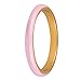 JULIETTE COLLECTION Gold Plated Light Pink Enamel Stackable Fashion Ring for Women - Size 5