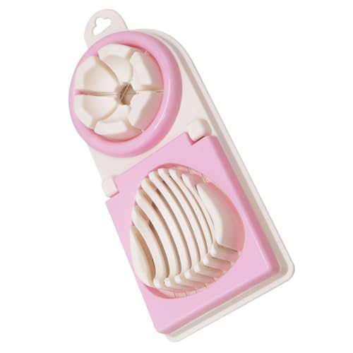 FRCOLOR 多機能エッグスライサー ゆで卵カッター 調理用ステンレス製キッチン用品 快適グリップ設計 便利な半切り 均等スライスツール