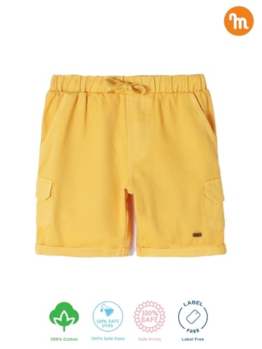 Image of Milou Girls 100% Cotton Stripes Allover Print Biowash Shorts | Soft & Breathable, Safe Dyes, Label-Free Comfort