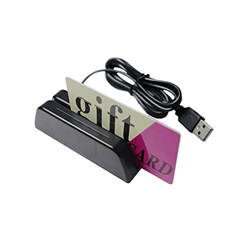 Etekjoy Usb Magnetic Credit Card Reader 3-Track Pos Swipe Card Reader Msr123 #TOP1