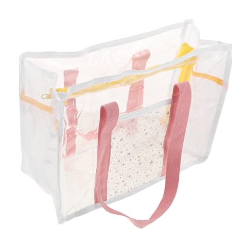 Milisten Travel Beach Bag Capacity Tote for Women for Swimming Outdoor Adventures Travel Essentials Transparent Storage Bag