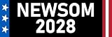 Gavin Newsom 2028 Sticker Large 3x9 Gavin Newsom President Stickers