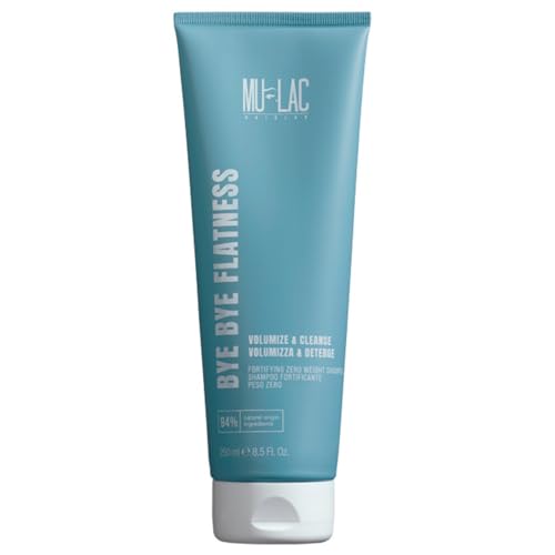 MULAC | BYE BYE FLATNESS - Kräftigendes und Volumen gebendes Shampoo für feines Haar mit pflanzlichen Schaumbildnern, 250ml