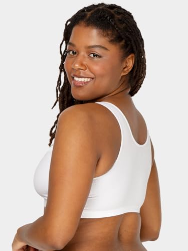 Fruit of the Loom Women's Tank Style Cotton Bra Sports Bra, 1 Inch (Pack of 4)