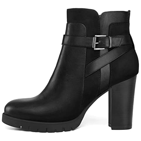 mysoft Women's Chunky Heel Booties Cover