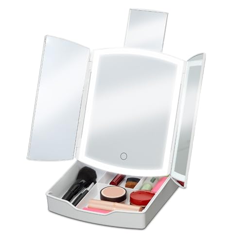 iHome Vanity Mirror with Lights & Organizer (iCVS30)