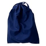 紺スウェード無地巾着袋 ネイビー スリッパ入れ シューズケース お受験 学校訪問 (ネイビー)