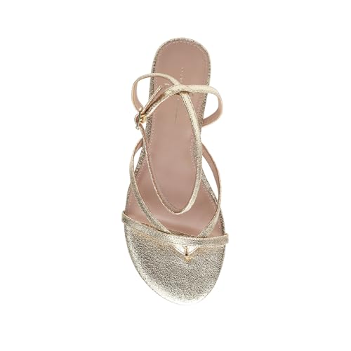 Linea Paolo - LUZ - Womens Strappy Ankle Wrap Flat Leather Sandals2