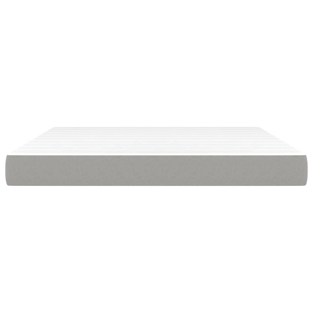 Materasso a molle insacchettate medio grigio chiaro, 180 x 200 x 20 cm, tessuto con rivestimento traspirante, comfort ergonomico, adatto per letto matrimoniale e per chi dorme sulla schiena
