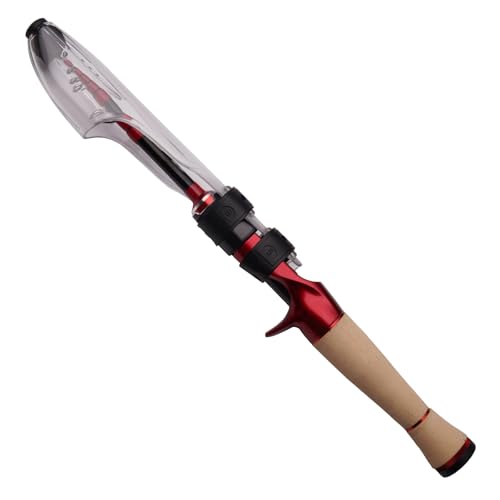 PURELURE Telescopic Fishing Rod Casting, Ultra Light Travel Rod 5' Solid Tip, Comfortable 3A Cork Handle, BFS Bait Finesse Baitcasting Rods Freshwater Saltwater Fishing Pole for Trout Panfish