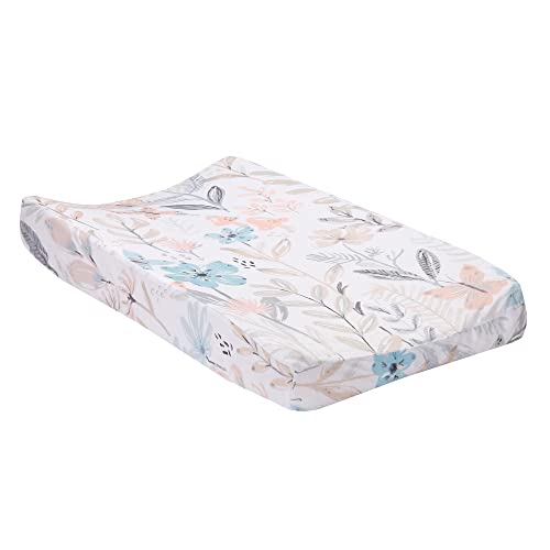 Image of Lambs & Ivy Baby Blooms Watercolor Floral/Butterfly Soft Changing Pad Cover