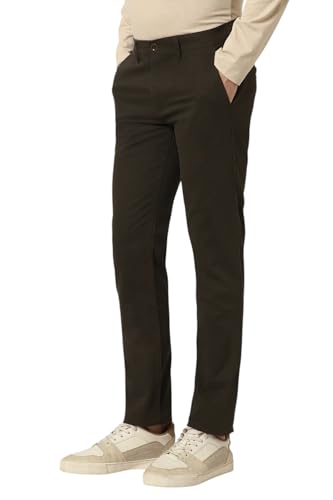 Image of Peter England Men's Skinny Fit Mid Rise Premium Casual Trouser Chinos