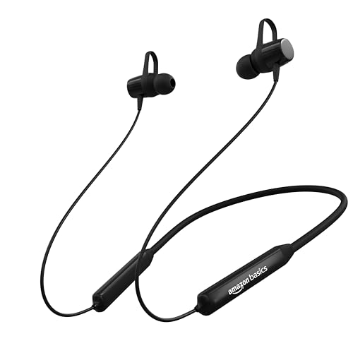 amazon basics in-Ear Bluetooth 5.0 Wireless Neckband with Mic, 10mm Drivers Magnetic Earbuds, Voice Assistant, Dual Pairing and IPX4 Water-Resistance (Black) (B0CZS19SMN) Amazon Price History, Amazon Price Tracker