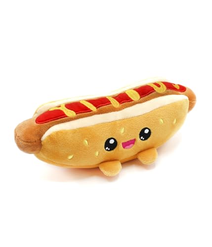 Joytoy - Yummis Wursty der Hot Dog Plüsch 29x9x11 cm, Rot, Gelb, Beige