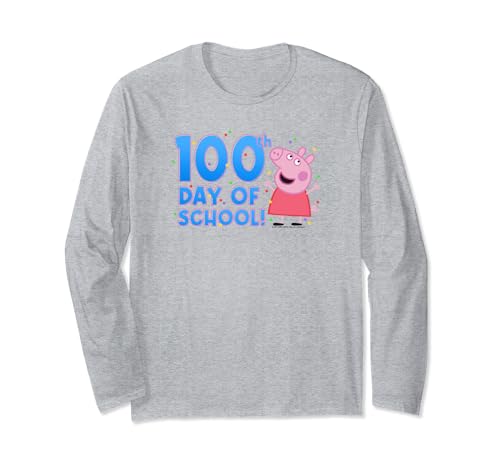 T-shirt manches longues Peppa Pig en coton respirant pour écolier