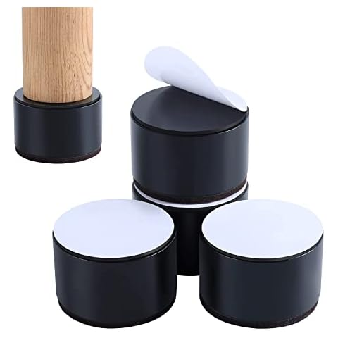 RCHYFEED Furniture Riser 2 Inch Carbon Steel , Adhesive Bed Riser, Table Riser, Sofa Riser, 2.4 Inches In Diameter, Furniture Riser Adds 5cm In Height To Furniture Feet, Supports 10,000 Pounds Cover