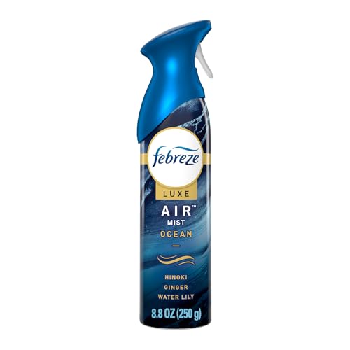 Image of Febreze Air Mist Air Freshener Spray, Odor-Fighting Room Spray, Air Fresheners for Home and Bathroom and Kitchen, Aerosol Can, Ocean Scent, 8.8oz, 1 Count
