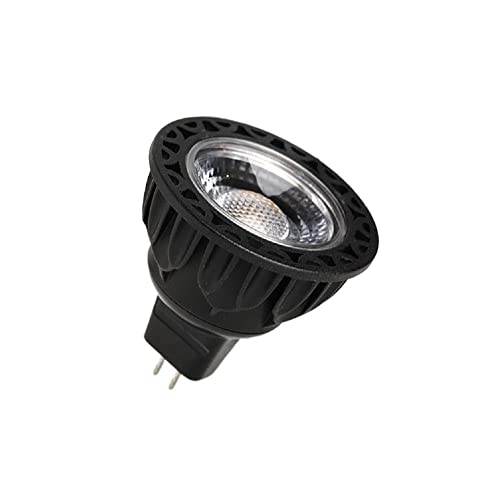 Fengyan Home Bulbs, Pack of 10, LED COB Spotlight MR16 AC110V 3W/5W Dimmable Light Lamp Lathe Machine Tool Spotlight(Warm White,3W Black Shell)