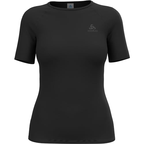 T-shirt mérinos Odlo PW 140 femme respirant sans coutures noir S
