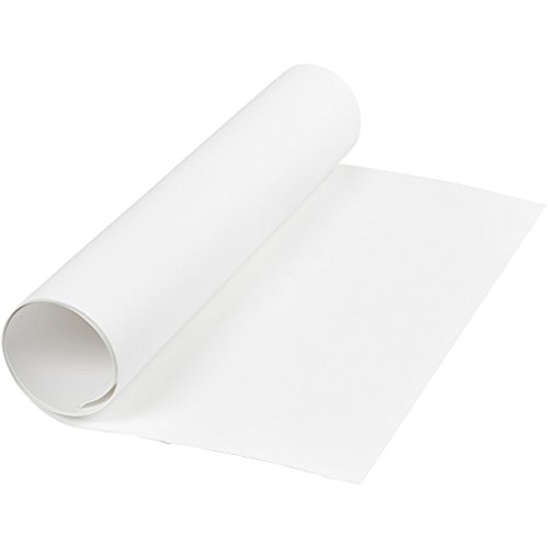 Faux Leather Paper, W: 50 cm, thickness 0,55 mm, white, 1m