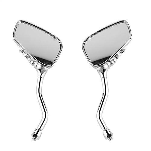 Espejos retrovisores moto 10mm cromados calavera universales para manillar izquierdo derecho