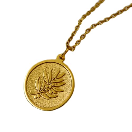 Collier branche d'olivier en argent 925 doré, un bijou botanique minimaliste d'exception