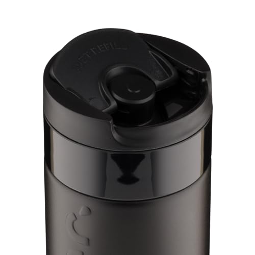 Dopper Travel Mug Thermobecher 400 ml Blazing Black - Auslaufsicherer Isolierbecher für kohlensäurehaltige Getränke, 6h warm / 20h kalt, 90% recycelter Edelstahl – Bild 5