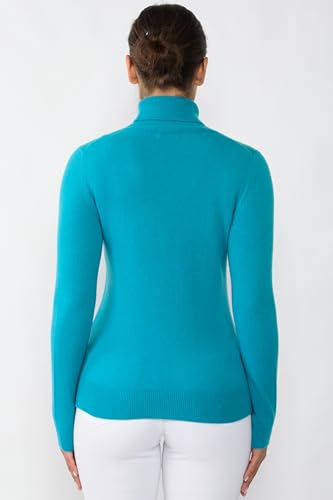Image of JENNIE LIU Women's 100% Pure Cashmere Long Sleeve Pullover Turtleneck Sweater