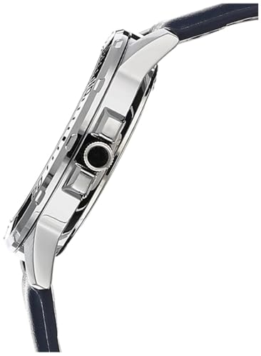 Relógio Masculino Casio Prata e Azul Data Pulseira de Couro