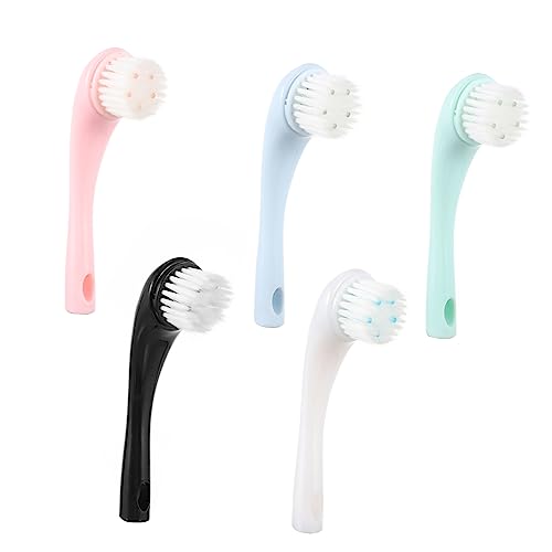 FRCOLOR Face Cleansing Face Scrubbers Set 5pcs Deep Cleaning Tools Gentle on Skin Easy to Use and Clean Random Color