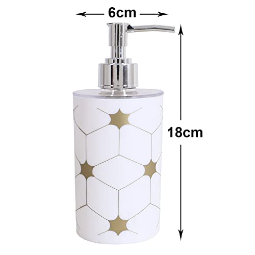 Kuber-Industries-Liquid-Soap-DispenserStar-Print-Plastic-Empty-Bathroom-SanitizerLotionShampoo-Dispenser-Bottle300-ML-White Kuber Industries Liquid Soap Dispenser|Star Print Plastic Empty Bathroom Sanitizer|Lotion|Shampoo Dispenser Bottle,300 ML (White)