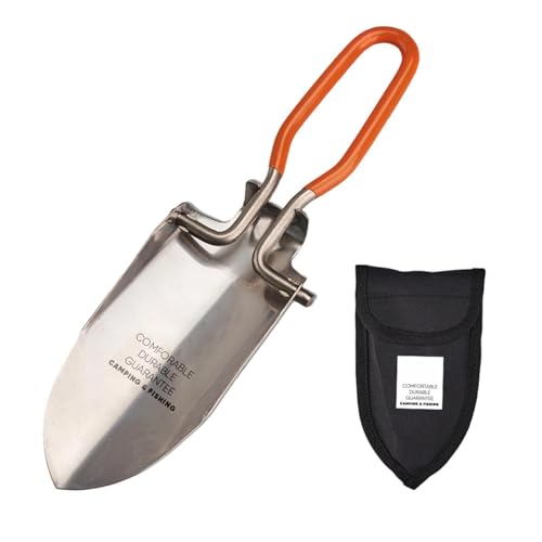Pala portátil – Herramienta de excavación plegable ergonómica al aire libre, de acero inoxidable, pala compacta | para camping, senderismo, senderismo, supervivencia, pesca, al aire libre