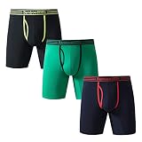 BAMBOO COOL Men's Boxer Briefs No-ride Up Man Boxer Comfortable Breathable Bamboo Viscose Underwear