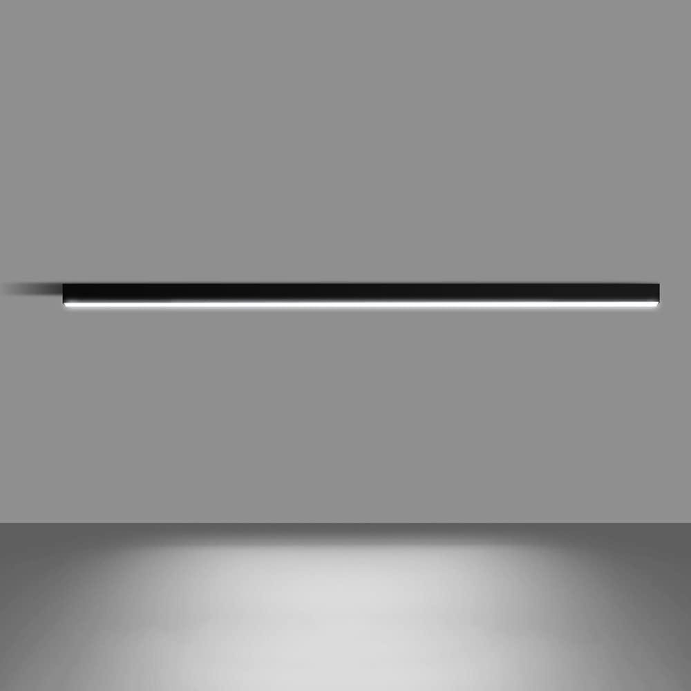 Siet Minimalist Black Ceiling Light Long Strip Semi Flush Mount Ceiling Lamp, Modern Chandeliers Linear Close-to-Ceiling Lights for Living Room Bedroom Hallway Kitchen