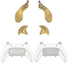 Metal Back Paddles for PS5 Edge Controller Replacement 4PCS Metal Back Paddles Buttons (Gold)
