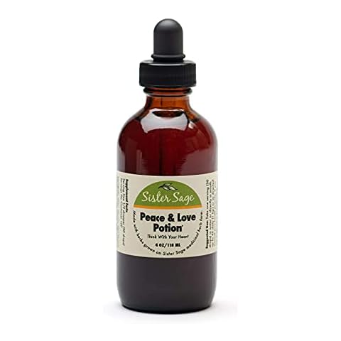 Peace & Love Potion, 100% All Natural Hawthorne Heart Support Tincture (4 Oz) Cover