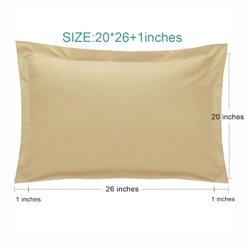 image for NTBAY Standard Pillow Shams - 2 Pack Brushed Microfiber 20x26 Sham Cov