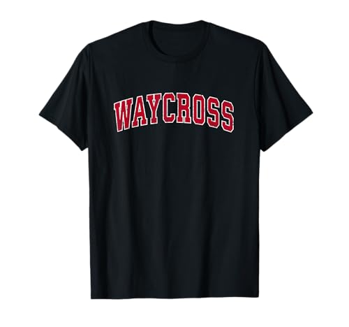 Waycross Georgia GA Vintage Sports Design Red Design T-Shirt