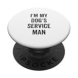 i'm my dog's service man funny pet amante popsockets popgrip adesivo