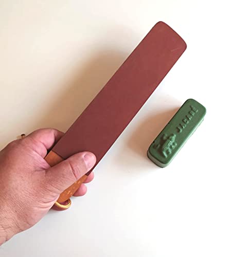 Kit Tradicional para afiar / amolar facas - pedra multiface, pasta, strop e vídeo informativo