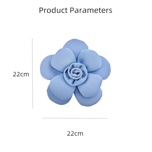 Image of Chunky Fabric Flower Brooch Pin for Women Girls Fashion Dainty Layered Rose Camellia Flowers Corsage Boutonniere Brooches Lapel Pins Elegant Wedding Holiday Party Dress Accessories Jewelry