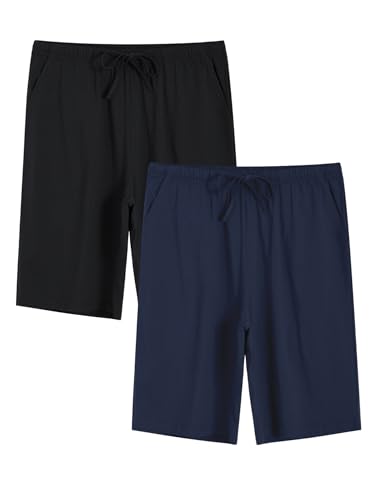 Image of Latuza Women's Knee Length Pajama Shorts Cotton Knit Bermuda Sleep Shorts