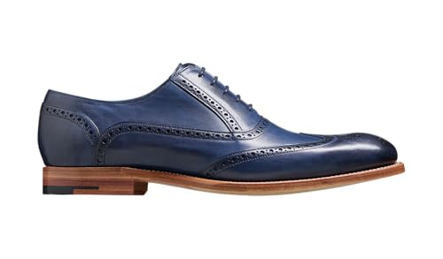 Image of BARKER Valiant Men's Handmade Oxford Derby Shoes - Premium Calf Leather, Goodyear Welted, Hand-Painted Finish, Classic Formal Style