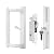 House Guard White Patio Door Handle Set with Cylinder Lock,Suitable for Replacement Sliding Patio Doors Lock 3-15/16”Screw Hole Spacing.Choices 20002Series Patio Glass Sliding Door.