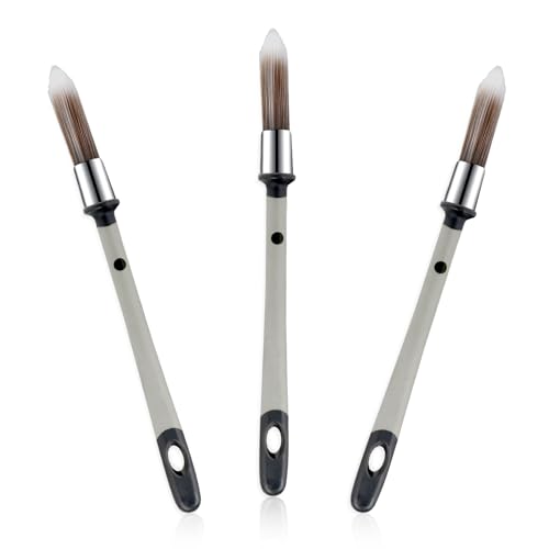 3 Pcs Paint Brushes for Painting Walls 0.37 Inch Small Paint Brush, Trim Paint Brushes Edge Painting Tool for Baseboards Furniture House Wall Corners Detail Paint Edger Brush and Touch Up Painting by salbsever - Used condition - US$6.64