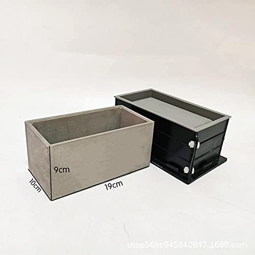 Yalulu Silicone Concrete Planter Mold - Rectangle DIY Flower Pot Molds for Succulent Craft Decoration
