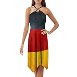 German Flag Women's Backless Dress Sleeveless Dresses High Waist for Evening Cocktail Club Party XS